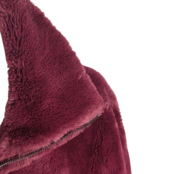French Connection Small Faux Fur Jacket Full Zip Purple Buona $168 - Picture 4 of 12